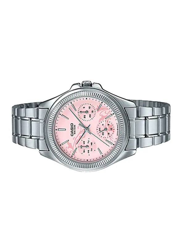 Часы Casio Retro Analog Watch 'Pink Silver' — изображение 4 из 4, оттенок серебристо-розовый