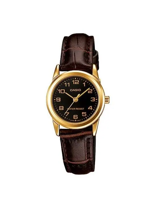 Часы CASIO Quartz Waterproof Black Dial Black Analog — изображение 1 из 4, оттенок черный