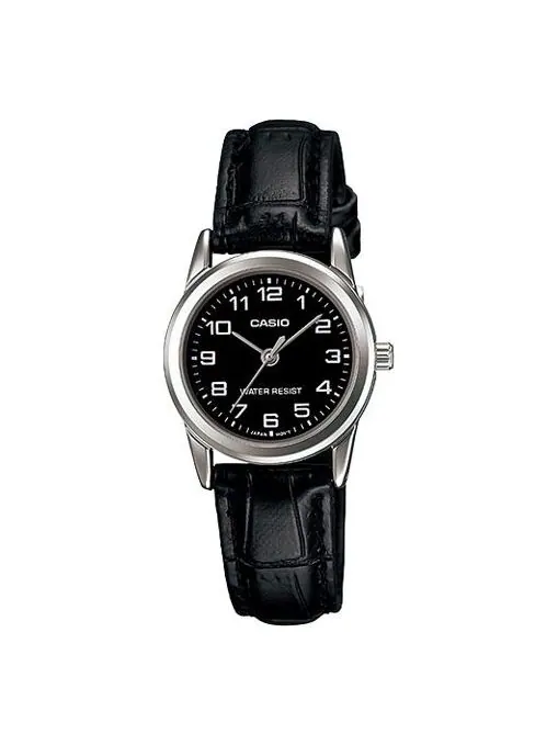 Часы CASIO Retro Pointer Series Classic Leather Black Quartz Waterproof Black Dial Black Analog — изображение 1 из 3