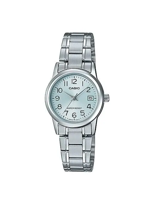 Часы CASIO Quartz Stainless Steel Strap Waterproof Blue Watch Dial Blue Analog — изображение 1 из 2, оттенок синий