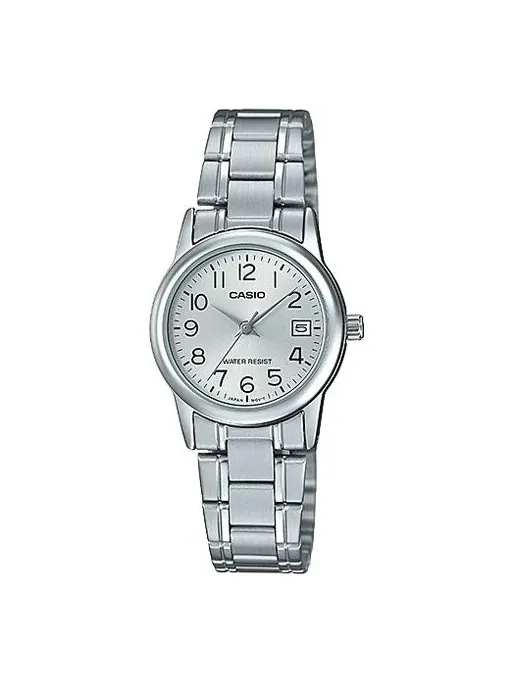 Часы CASIO Quartz Stainless Steel Strap Silver Analog — изображение 1 из 3, оттенок серебряный