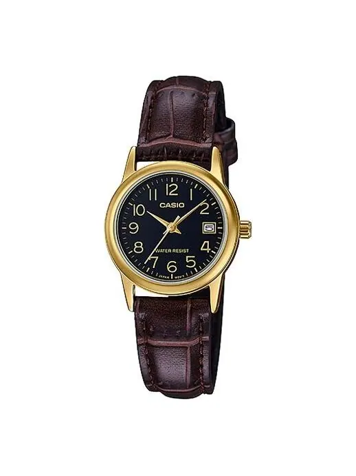 Часы CASIO Quartz Waterproof Brown Strap Brown Analog — изображение 1 из 4, оттенок коричневый