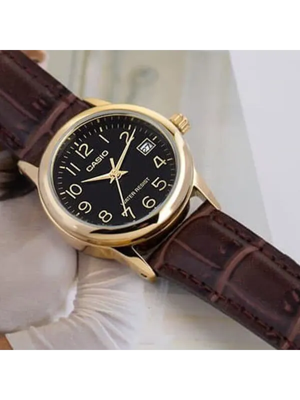 Часы CASIO Quartz Waterproof Brown Strap Brown Analog — изображение 2 из 4, оттенок коричневый