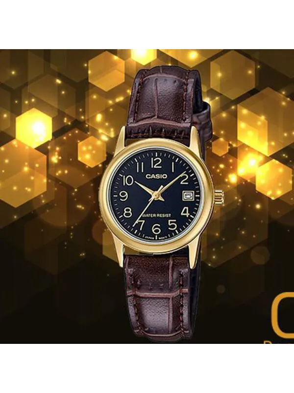 Часы CASIO Quartz Waterproof Brown Strap Brown Analog — изображение 3 из 4, оттенок коричневый