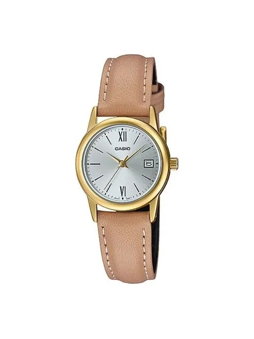 Часы Casio, арт. LTP-V002GL-7B3 — изображение 1 из 4, оттенок коричневый