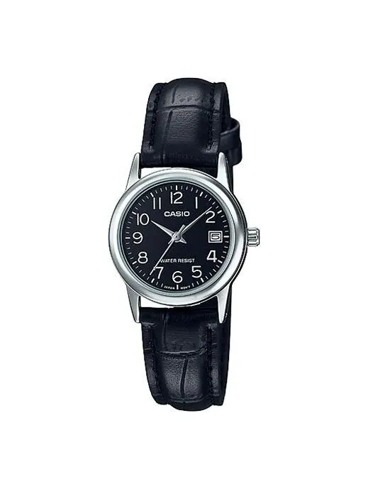 Часы CASIO DRESS Series Quartzes Black Waterproof Black Strap Black Analog — изображение 1 из 2, оттенок черный