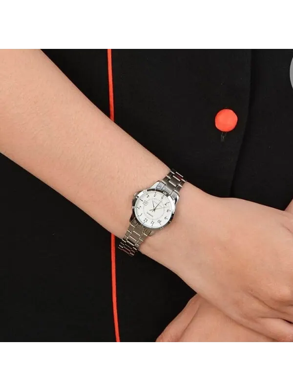 Часы CASIO Quartz Waterproof Silver Analog — изображение 4 из 4, оттенок серебряный