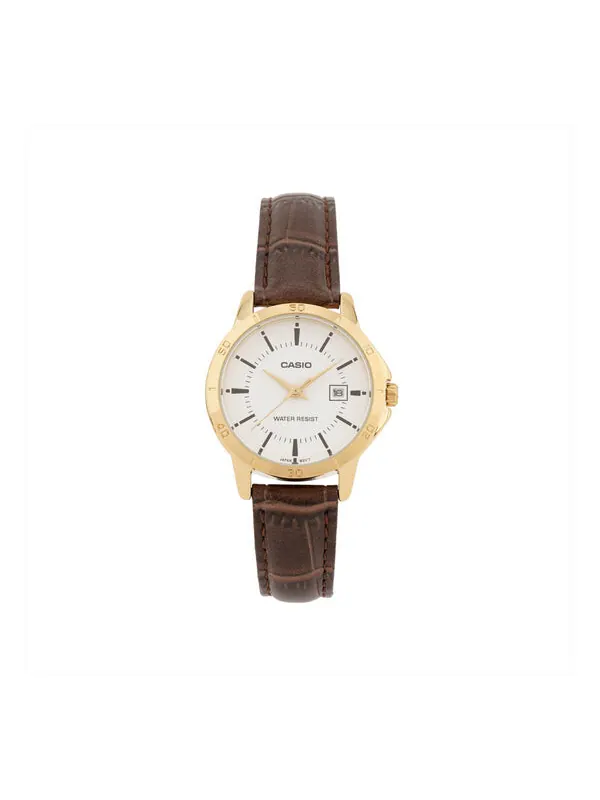 Часы CASIO Quartz Waterproof Brown Analog — изображение 1 из 4, оттенок коричневый