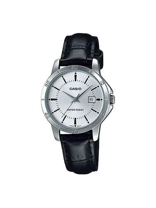 Часы CASIO Quartz Waterproof Silver Dial Silver Analog — изображение 1 из 4, оттенок серебряный