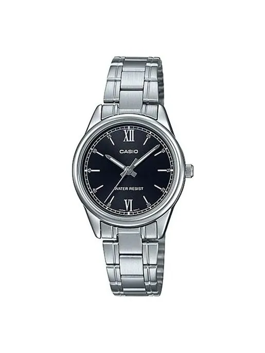 Часы CASIO Quartz Waterproof SilverBlack Analog — изображение 1 из 4, оттенок черный