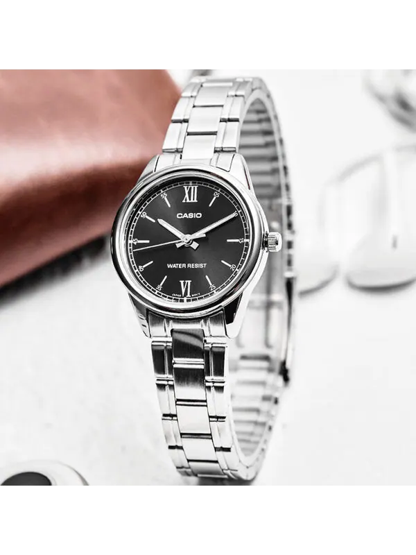 Часы CASIO Quartz Waterproof SilverBlack Analog — изображение 2 из 4, оттенок черный