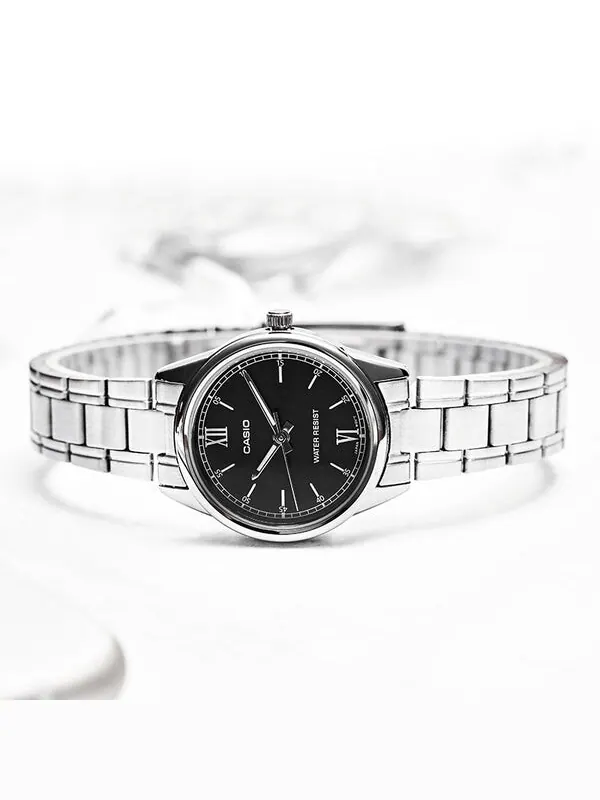 Часы CASIO Quartz Waterproof SilverBlack Analog — изображение 4 из 4, оттенок черный