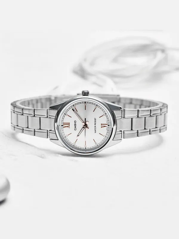 Часы CASIO Quartz Waterproof Silver Analog — изображение 3 из 4, оттенок серебряный