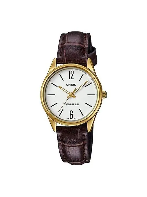 Часы CASIO Quartz Waterproof Brown Analog — изображение 1 из 3, оттенок коричневый
