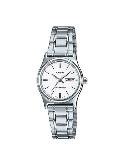 Часы CASIO Steel Bracelet Water Resistant Quartz Waterproof White Analog — изображение 1 из 4, оттенок белый