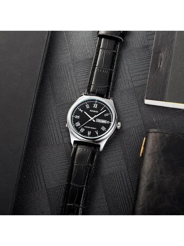 Часы CASIO Quartz Waterproof Black Analog — изображение 3 из 3, оттенок черный