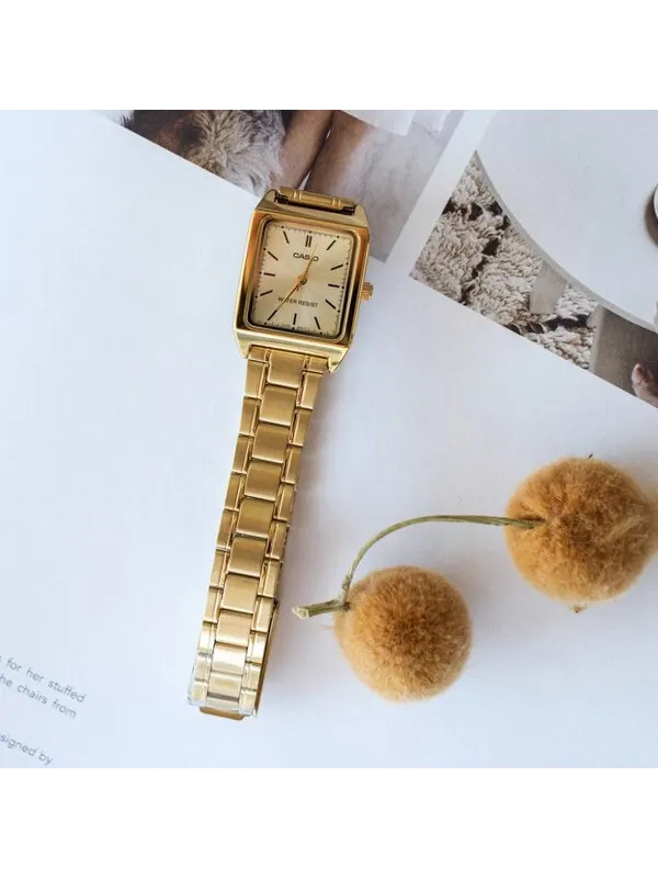 Часы CASIO Waterproof Quartz Gold Analog — изображение 2 из 4, оттенок золото