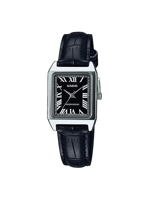Часы CASIO Vintage Style Square Red Squarees Quartz Black Analog — изображение 1 из 4, оттенок черный