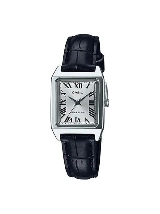 Часы CASIO Leisure Pointer Vintage Leather Squarees Quartzes White Analog — изображение 1 из 4, оттенок белый