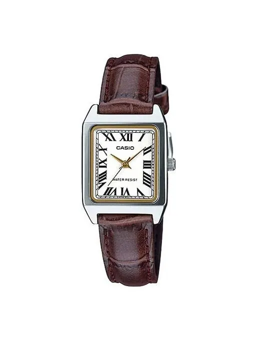 Часы CASIO Fashiones White/ Quartz Brown Analog — изображение 1 из 4, оттенок коричневый