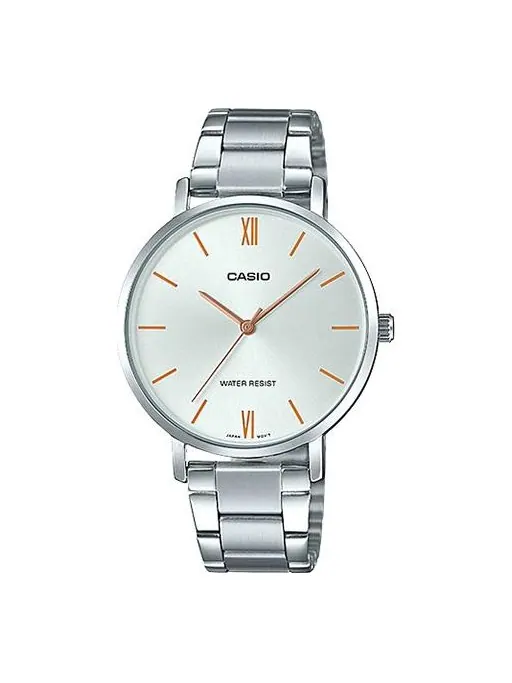 Часы CASIO Quartz Waterproof Silver Analog — изображение 1 из 4, оттенок серебряный