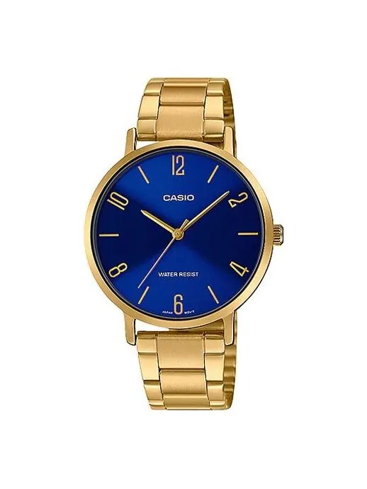 Часы CASIO Quartz Waterproof Blue Watch Dial Blue Analog — изображение 1 из 3, оттенок синий