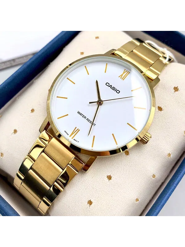 Часы CASIO Waterproof White Watch Dial White Analog — изображение 2 из 3, оттенок белый