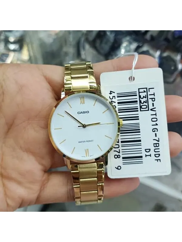 Часы CASIO Waterproof White Watch Dial White Analog — изображение 3 из 3, оттенок белый