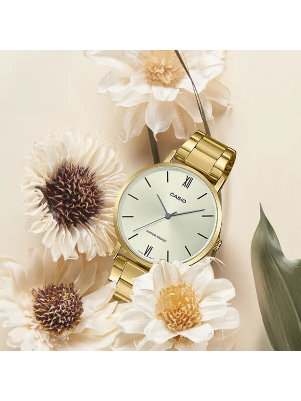 Часы CASIO DRESS Series Waterproof Gold Analog — изображение 4 из 4, оттенок золото