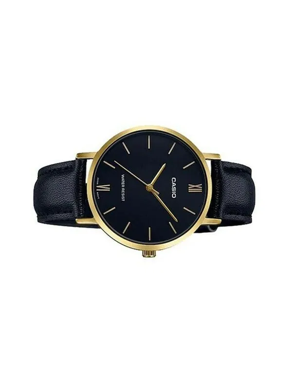 Часы CASIO DRESS Large Gold Black quartz Watch Navy Blue Dark Blue Analog — изображение 2 из 4, оттенок синий