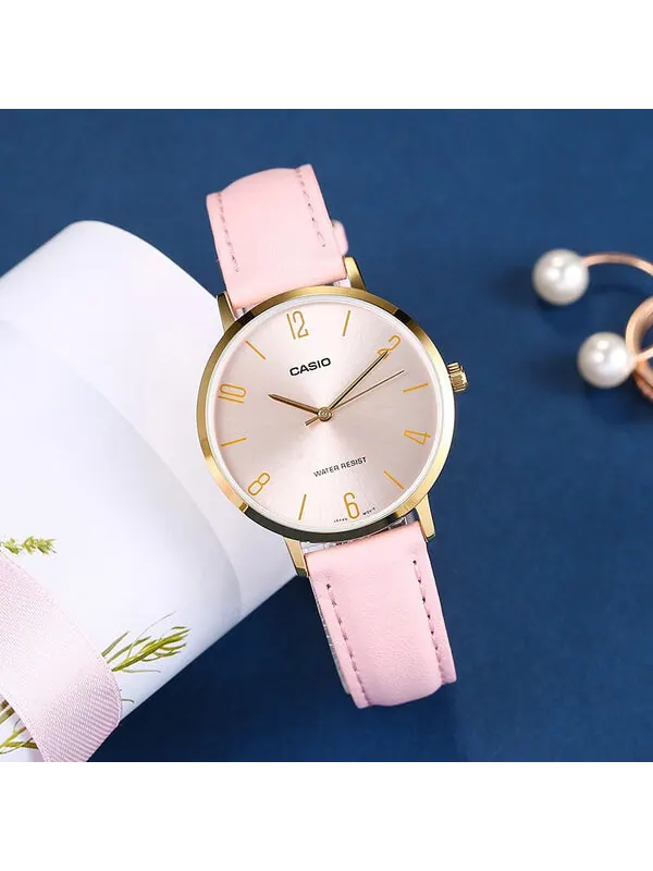 Часы CASIO Quartz Waterproof Pink Analog — изображение 2 из 3, оттенок розовый
