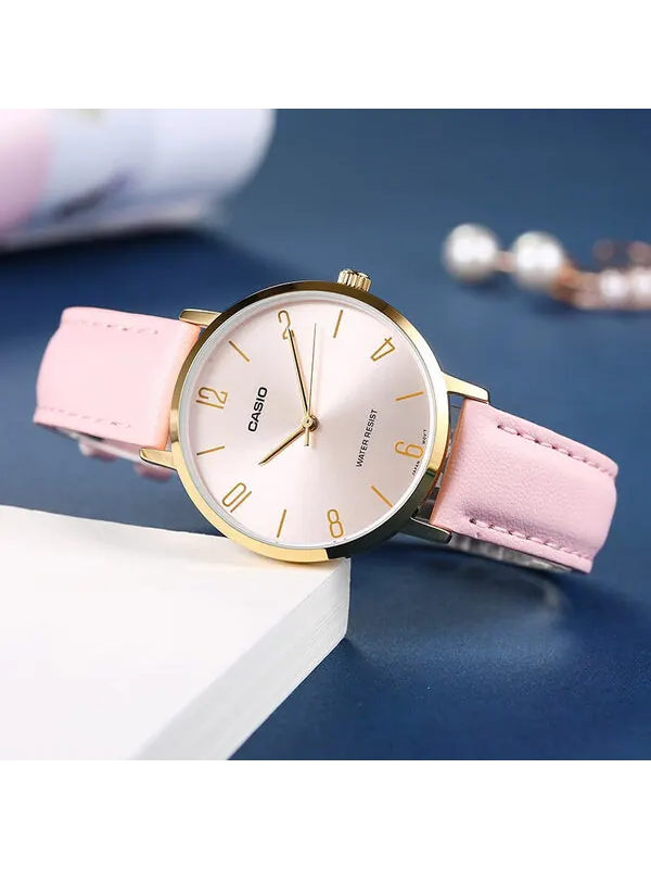 Часы CASIO Quartz Waterproof Pink Analog — изображение 3 из 3, оттенок розовый