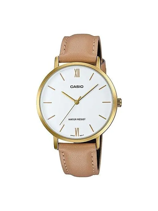 Часы CASIO DRESS Minimalistic Business quartz Watch Brown Analog — изображение 1 из 4, оттенок коричневый