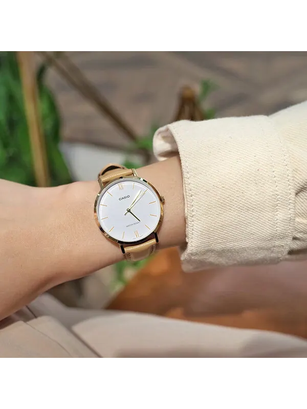 Часы CASIO DRESS Minimalistic Business quartz Watch Brown Analog — изображение 4 из 4, оттенок коричневый