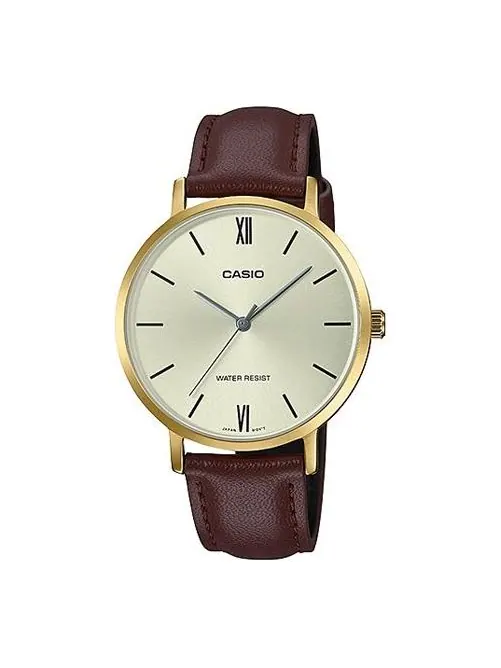 Часы CASIO Quartz Waterproof Brown Analog — изображение 1 из 5, оттенок коричневый