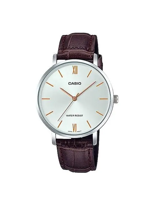 Часы CASIO Ladies Quartz Dark-Purple Brown Analog — изображение 1 из 4, оттенок коричневый