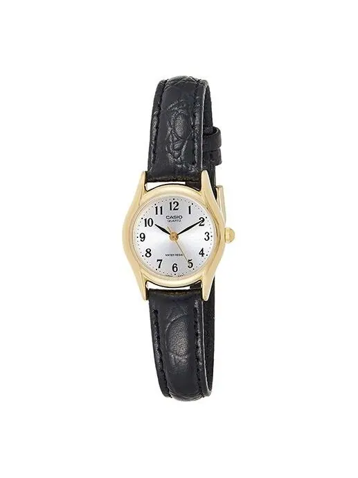 Часы CASIO Brown Leather quartz Watch Business Silver Analog — изображение 1 из 2, оттенок серебряный