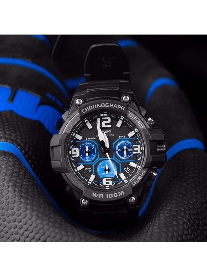 Часы CASIO Waterproof Sports Quartz Mens Black Analog — изображение 4 из 7, оттенок черный