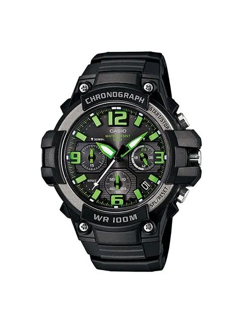 Часы CASIO Waterproof Sports Mens Black Analog — изображение 1 из 6, оттенок черный