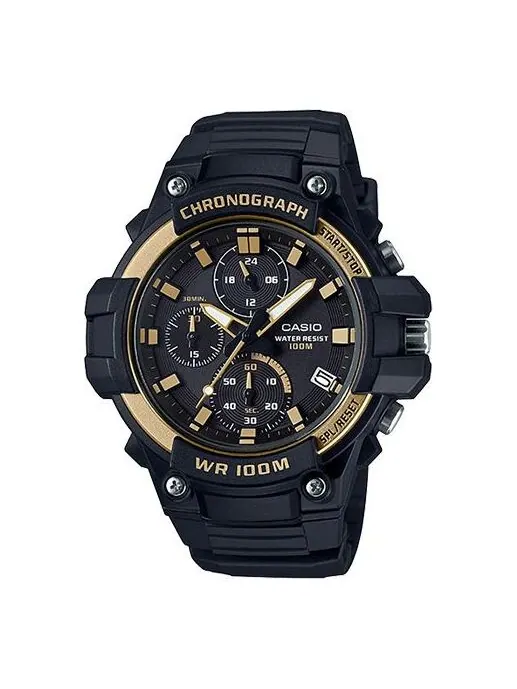 Часы CASIO Waterproof Sports Mens Black Analog — изображение 1 из 4, оттенок черный