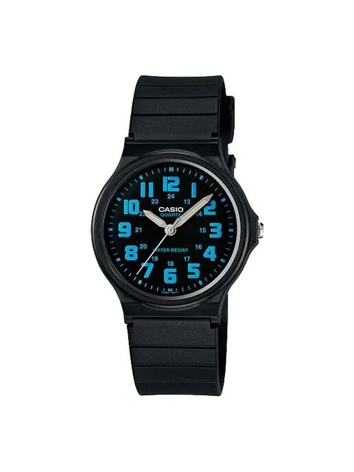 Часы CASIO Waterproof Quartz Mens Black Analog — изображение 1 из 4, оттенок черный