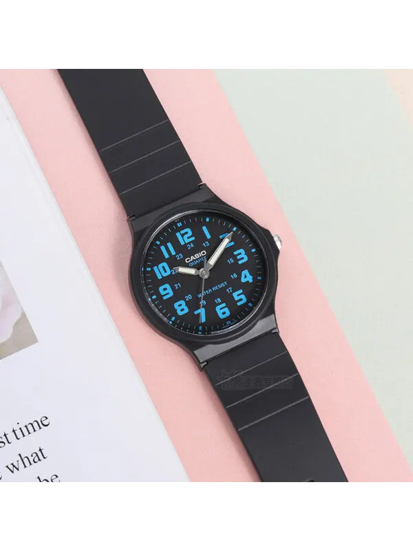Часы CASIO Waterproof Quartz Mens Black Analog — изображение 4 из 4, оттенок черный