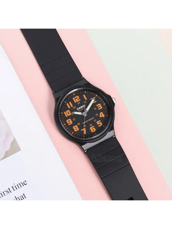 Часы CASIO Waterproof Quartz Mens Black Analog — изображение 4 из 4, оттенок черный