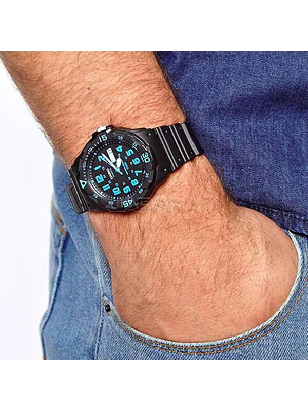 Часы CASIO Sports Quartz Mens Black/Blue Analog — изображение 4 из 4, оттенок черный/синий