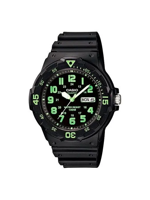 Часы CASIO Waterproof Sports Mens Black Analog — изображение 1 из 4, оттенок черный