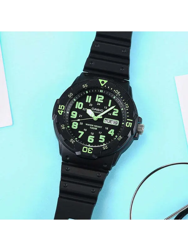 Часы CASIO Waterproof Sports Mens Black Analog — изображение 4 из 4, оттенок черный