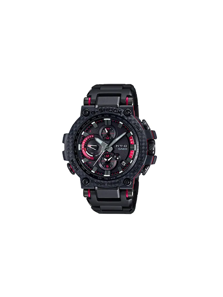 Часы Casio G-Shock MT-G, MTG-B1000 Carbon Series, арт. MTGB1000XBD-1 — изображение 1 из 5, оттенок черный/красный