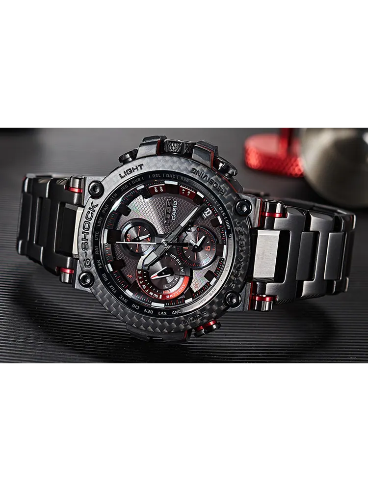 Часы Casio G-Shock MT-G, MTG-B1000 Carbon Series, арт. MTGB1000XBD-1 — изображение 2 из 5, оттенок черный/красный