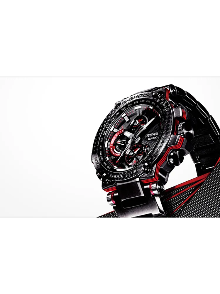 Часы Casio G-Shock MT-G, MTG-B1000 Carbon Series, арт. MTGB1000XBD-1 — изображение 4 из 5, оттенок черный/красный