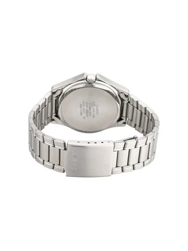 Часы CASIO Waterproof Stainless Steel Strap Black DialSilver Strap Mens BlackSilver Analog — изображение 2 из 4